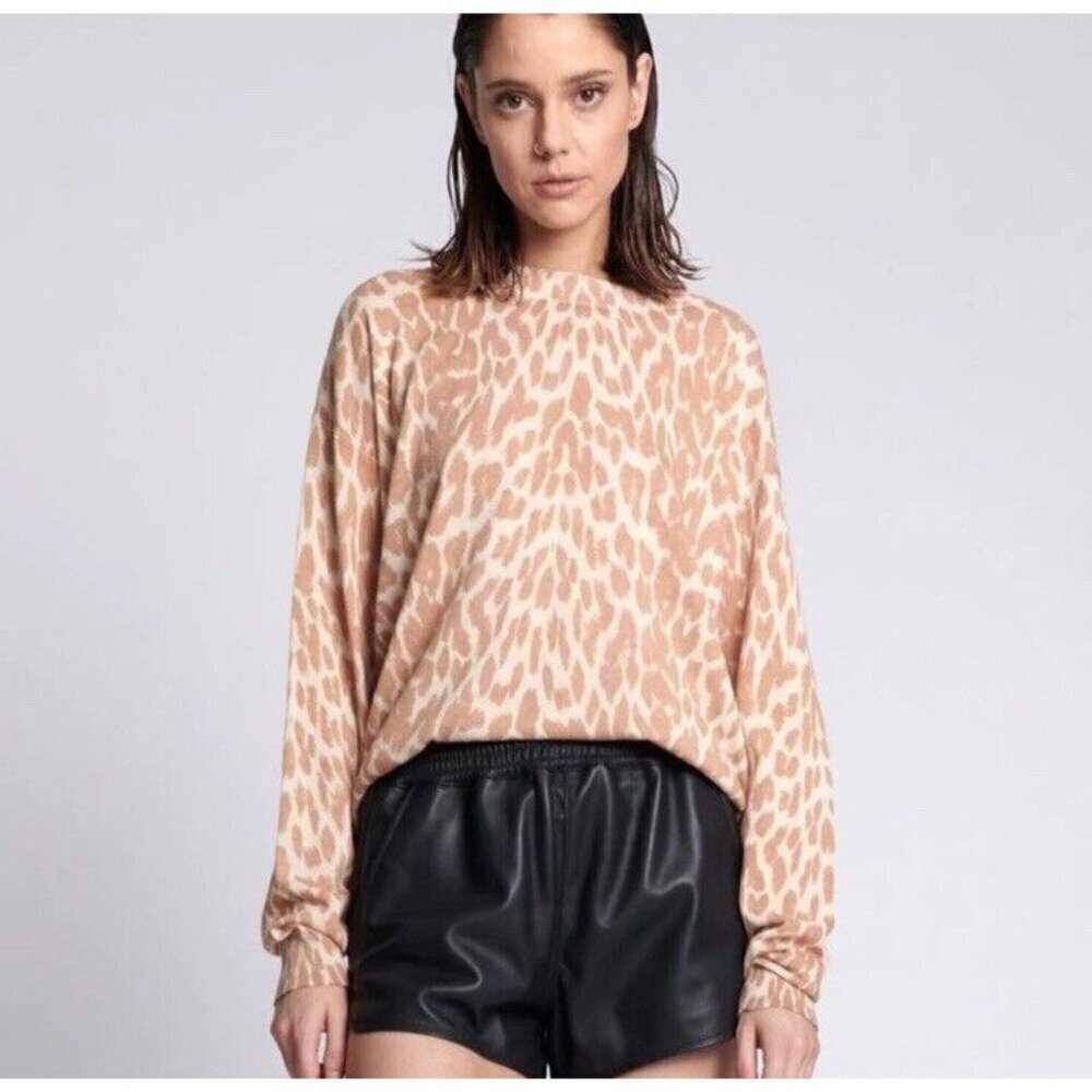 OneTeaspoon Sweater Sz M The Animal Haphazard Lightweight Knit Leopard Cheetah